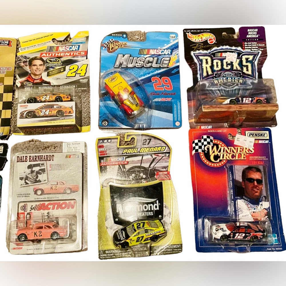 Lot Of 10 NASCAR/NHRA Diecast 1:64 Cars Vintage Racing Dale Earnhardt John Wayne - Picture 3 of 6